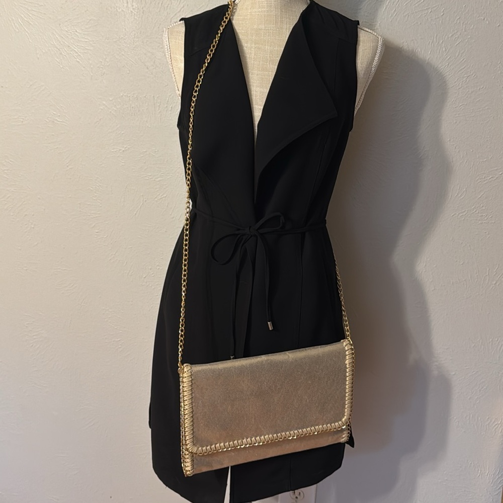Phase 3 Elegant Gold Chain Strap Bag
